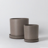 Monroe Planters & Saucer Set | Earthy Tones | 7" & 4"