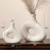 Hul, Ceramic Donut Vase, Set of 2