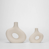 Hul, Ceramic Donut Vase, Set of 2