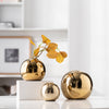 Nur, Gold Globe Vase Set